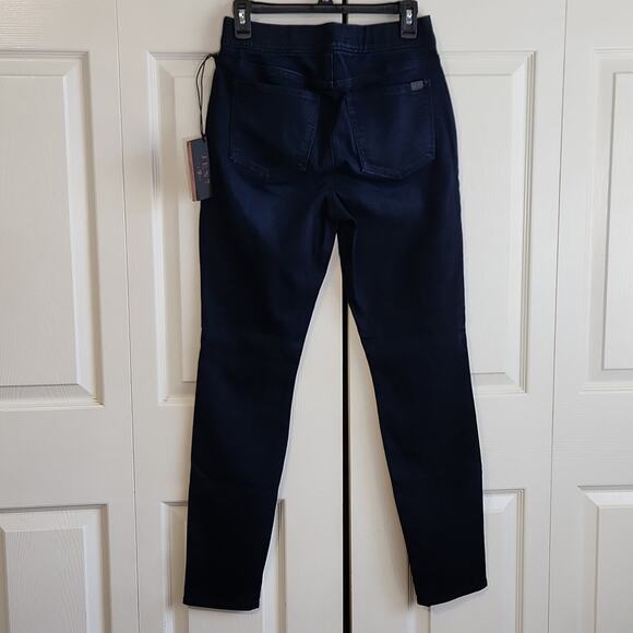 Jen7 7 For All Man Kind Comfort Skinny Navy Blue Pull On Jeans Size 6 Stretch - Picture 2 of 11